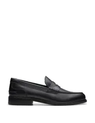 Clarks Leather Loafers Black male
