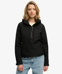 Superdry Damen Klassische Trekker Jacke mit Kapuze Black - Größe: 38