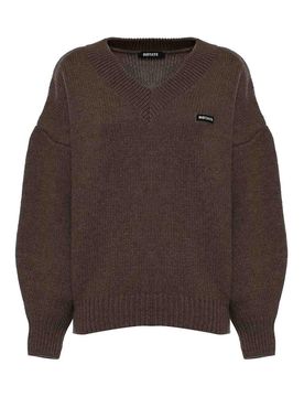 Maglione In Lana Con Logo
