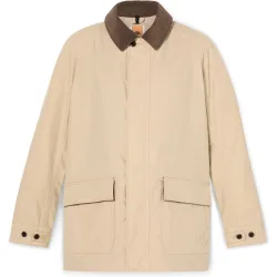 Gabardina de hombre impermeable y con cuello de pana elegante