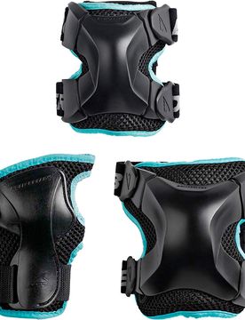 Protecciones x-gear w 3 pack set protección skate Negro (L)