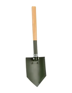 Klappspaten Deluxe Holzstiel 2-teilig natur Default Title adult - MFH - FashionsVida