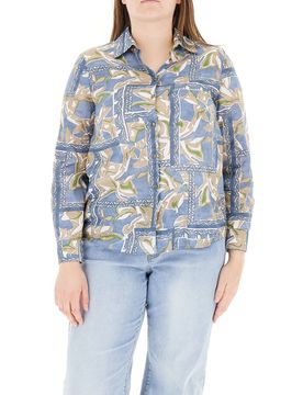 Camicia misto cotone AZZURRO OXFORD 45