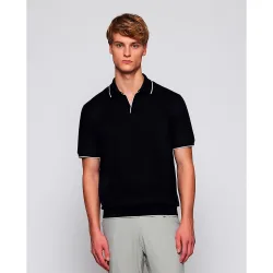 Polo de hombre manga corta liso escote en v