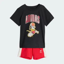 SET T-SHIRT DISNEY MICKEY MOUSE 0-3M Black / Off White