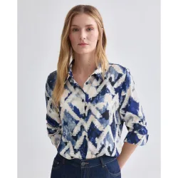 Camisa de mujer estampada manga larga