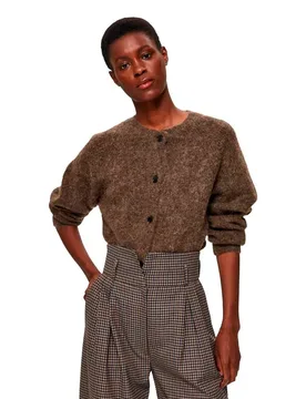 Cardigan Lulu Knit Dachshund / Melange XL - Selected - FashionsVida