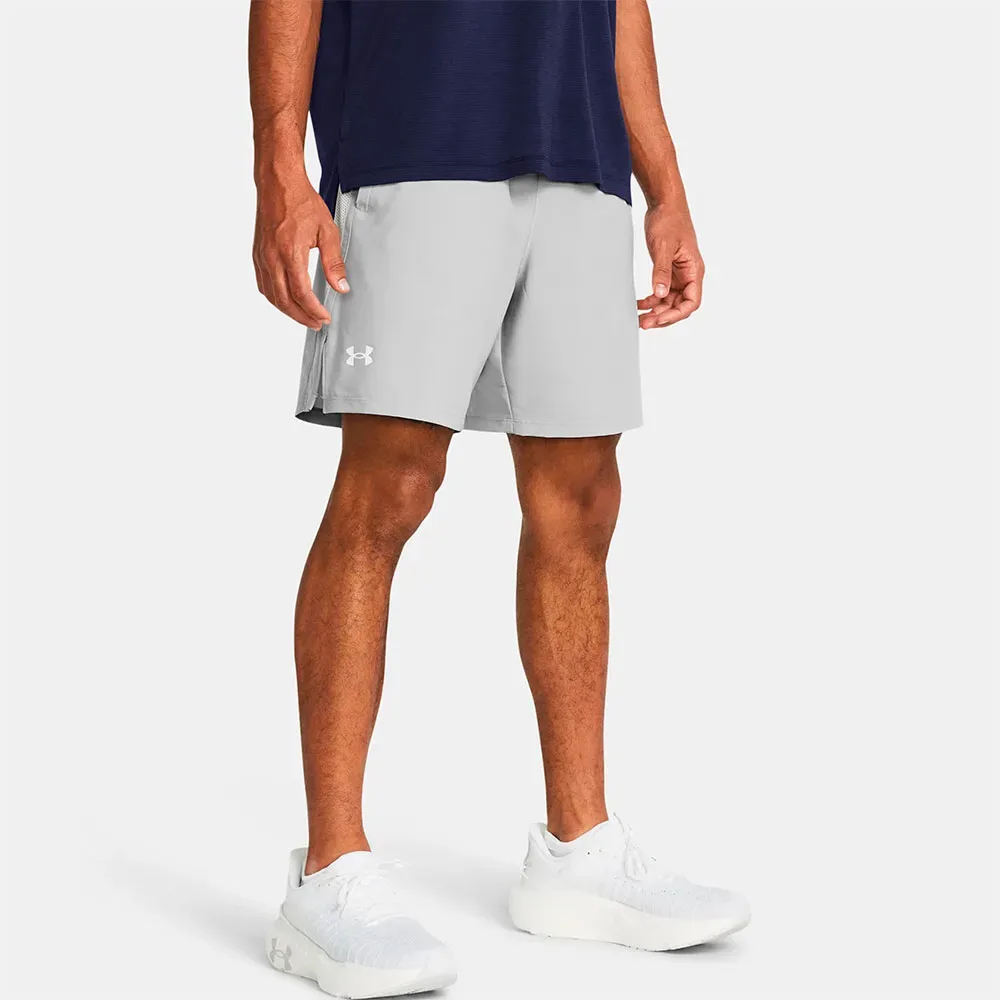 Pantaloni Corti Launch 7´´ Unlined Mod Gray / Mod Gray / White L - Under armour - FashionsVida