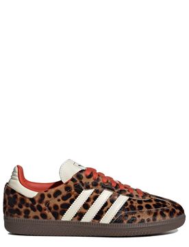 Regular Fit Leopard-Print Pony Skin Lace-Up Sneakers