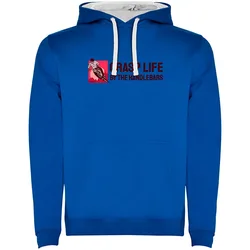 Felpa Con Cappuccio Grasp Life Two-colour Royal Blue / White