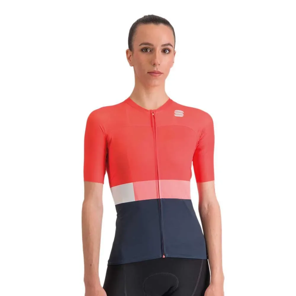 Maglia A Maniche Corte Snap Pompelmo / Galaxy Blue - Sportful - FashionsVida