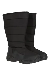 Icey Womens Long Snow Boots - Black - Black - Size: 4