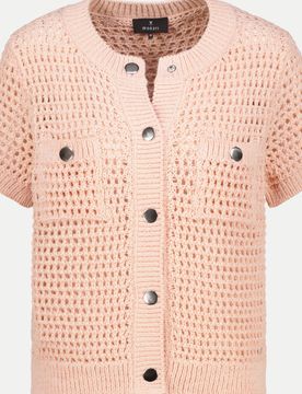 Strickjacke aus Ajour Rosa 40