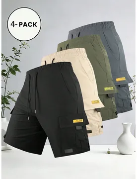 Piezas Pantalones cortos casuales para hombres, pantalones cortos deportivos de verano, pantalones cortos de moda para trabajo - Shein - FashionsVida