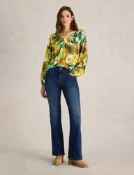 Mid Rise Bootcut Jeans Med Blue Denim female