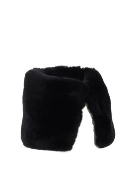 Antipast Muffler di pelliccia Nero