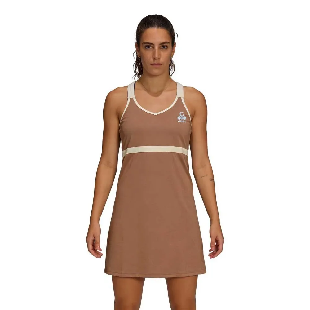 Vibor-a Dress Brown / Beige XL - Vibor-a - FashionsVida