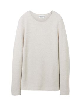 TOM TAILOR Jersey beige moteado