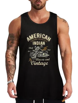 Retro Vintage American Motorcycle Indian For Old Biker Club Tank Top sleeveless shirt man gym - Aliexpress - FashionsVida