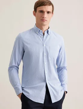 Slim Casual Hemd Karo Blau 45 - Seidensticker.com - FashionsVida