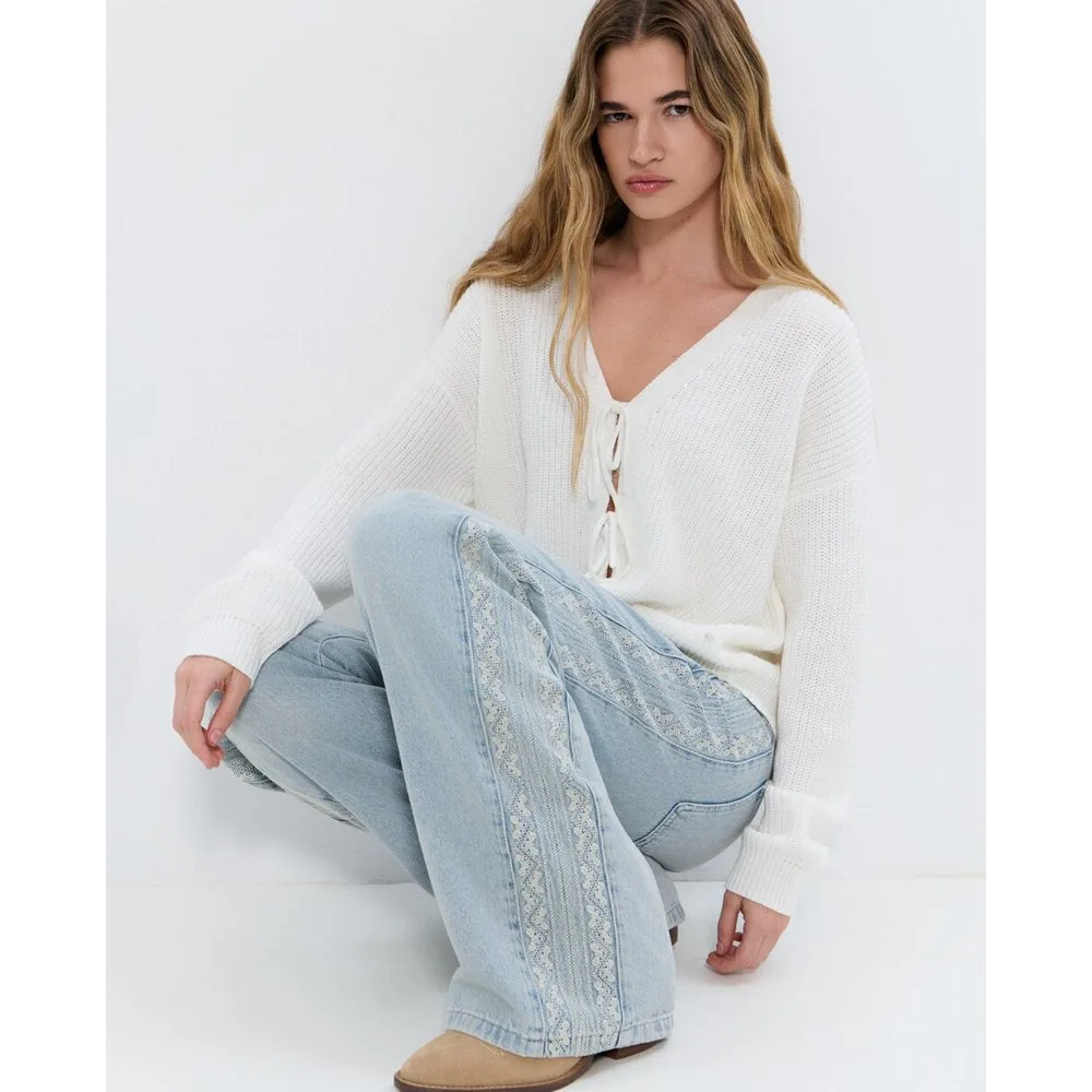 Vaquero recto de mujer con largo - Brownie - FashionsVida