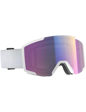 Skibrille Shield Mineral White AMP Teal Chrome S2 Weiß - Scott - FashionsVida