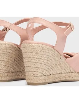 Alpargatas de cuñas de mujer de piel con hebilla - Wonders - FashionsVida