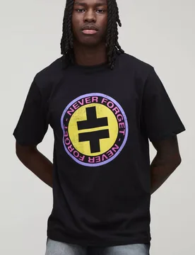 Men's Regular Take That Never Forget License Print T-Shirt Black Size Large Black L - boohooMAN - FashionsVida