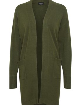 Oxmo Cárdigan verde oscuro