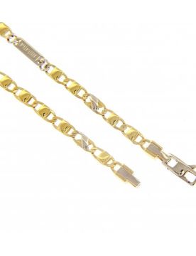 Bracciale Uomo in Oro Giallo e Bianco MFN303GB19