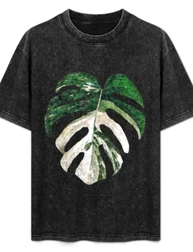 Monstera Deliciosa Borsigiana Albo Variegata Leaf. T-Shirt Fashion Simple Casual Tee Shirt - Aliexpress - FashionsVida