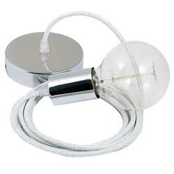 Cables Suspension Luminaire Rl01 2 M Diy Glittering White / Chrome Plated One Size