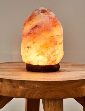 Tischlampe Salzkristall Himalaya mit Farbwechsel