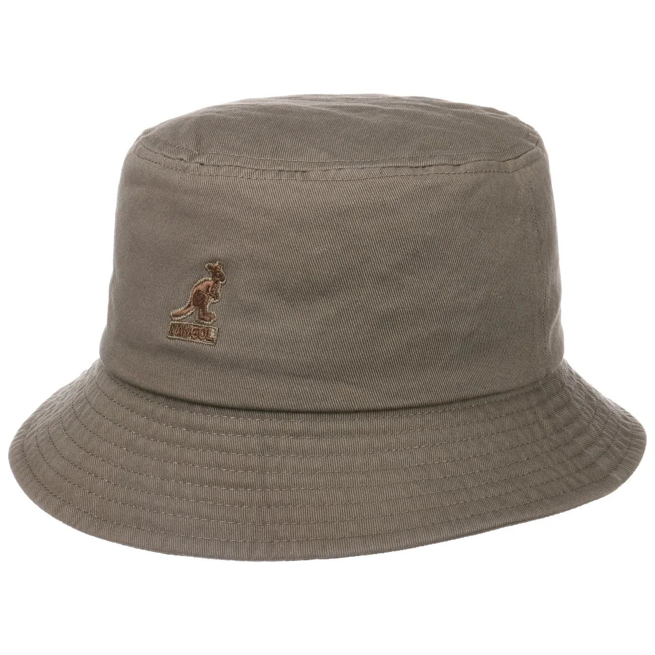 Washed Bucket Hat by - khaki - Herren - Size: S (54-55 cm) - Kangol - FashionsVida