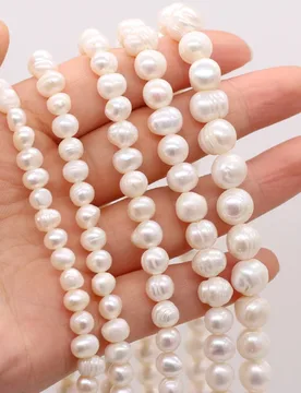 A Grade White Potato Shaped Pearl Loose Beads Natural Freshwater Pearl Beads for Jewelry Making DIY Necklace Bracelet Accessory - Aliexpress - FashionsVida