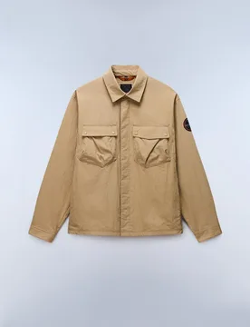 Sobrecamisa Leoras de hombre con corte relaxed lisa de manga larga - Napapijri - FashionsVida
