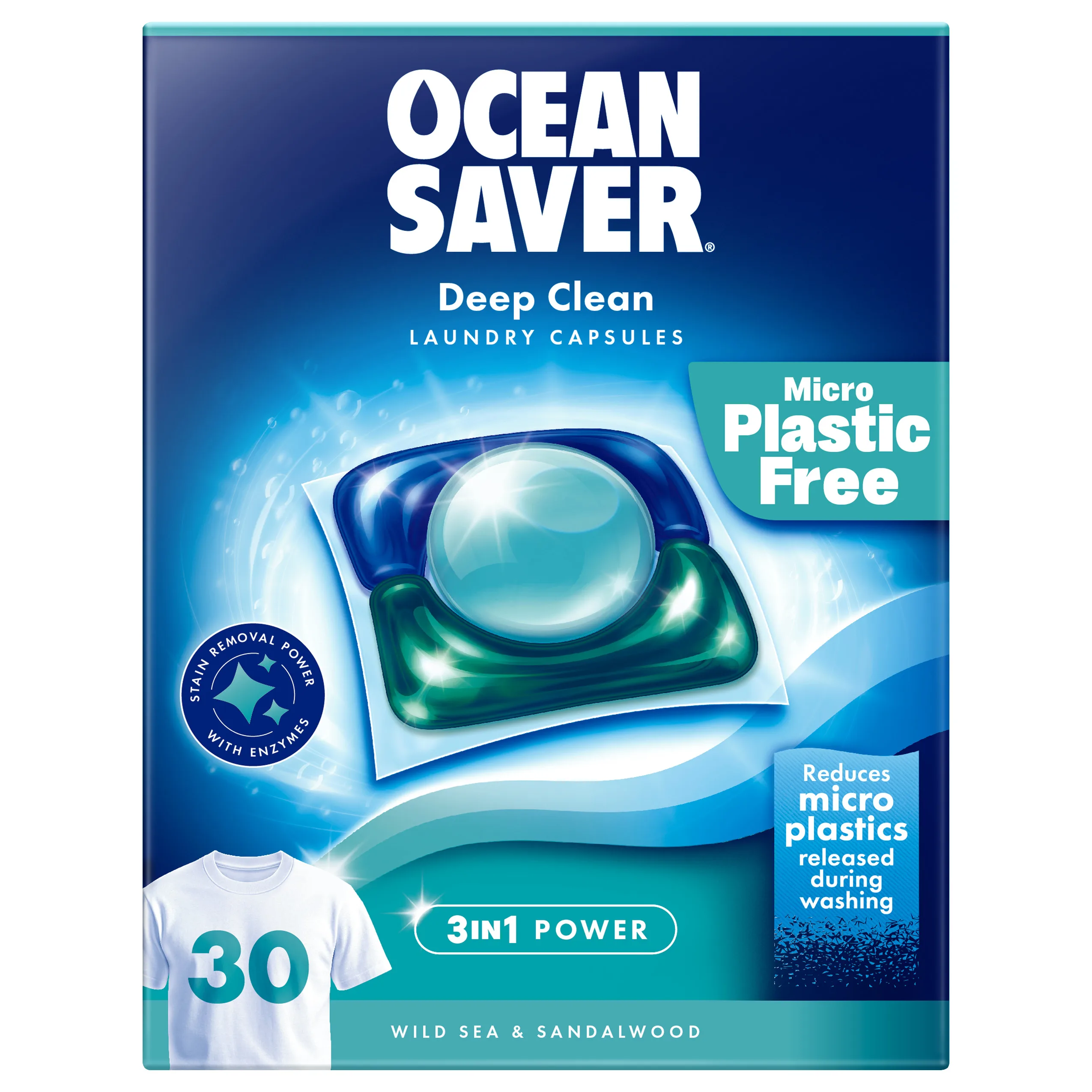 Plastic Free Bio Laundry Capsules - Deep Clean - 30 Capsules - OceanSaver - FashionsVida