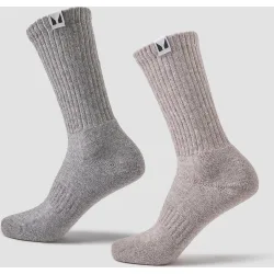 Calcetines de senderismo de MP (paquete de 2 pares) - Marrón/ jaspeado - UK 2-5