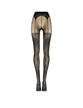 Modestrumpfhose FLOWER 20 DEN black/black schwarz S damen