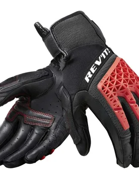 Guanti Moto Touring SAND 4 Nero Rosso taglia S - Rev'it - FashionsVida