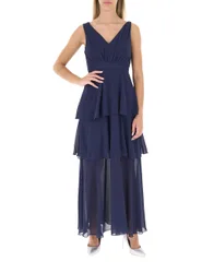 Abito a balze BLU NAVY L