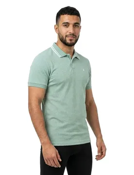 Polo à Manches Courtes Austin Plus Size Mineral Blue / Detail Play 8XL - Jack & jones - FashionsVida