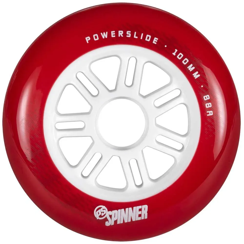 Roues De Patins Spinner 100 3 Unités White / Red 100 mm / 88A unisex - Powerslide - FashionsVida