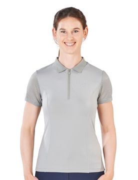 Damen Poloshirt DARLENE TECH grau XL