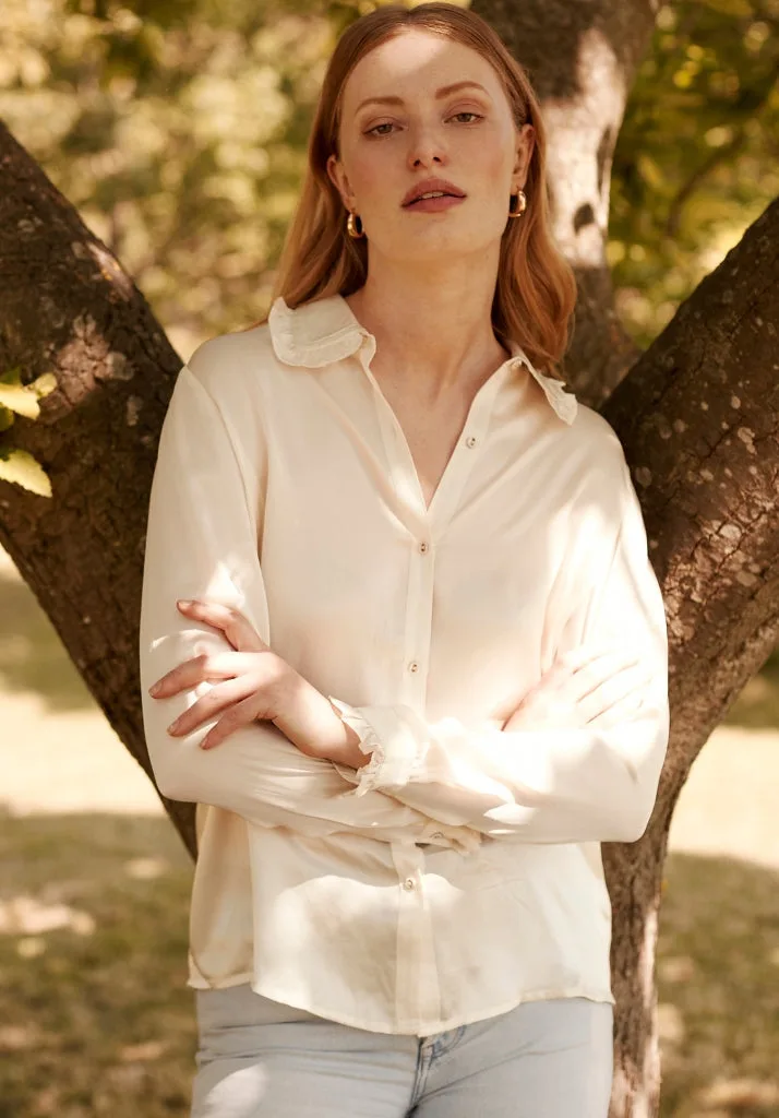 Beth Shirt In Cream - 6 - Lily and Lionel London Limited - FashionsVida