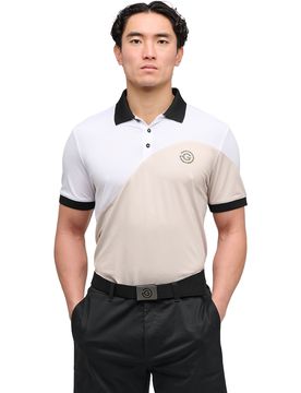 Polo Myron, weiss/beige s