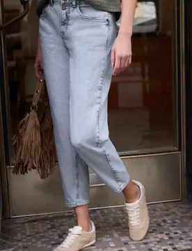 Street One High Waist Barrel Leg Jeans im Loose Fit female Blau