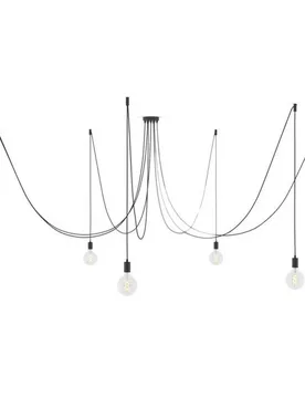 Cables Suspension Luminaire Spider 7 Falls Pearl Black One Size - Creative - FashionsVida