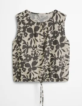 Camiseta holgada con cordón fabricado en ligero tejido de punto sencillo - MARC O'POLO - FashionsVida