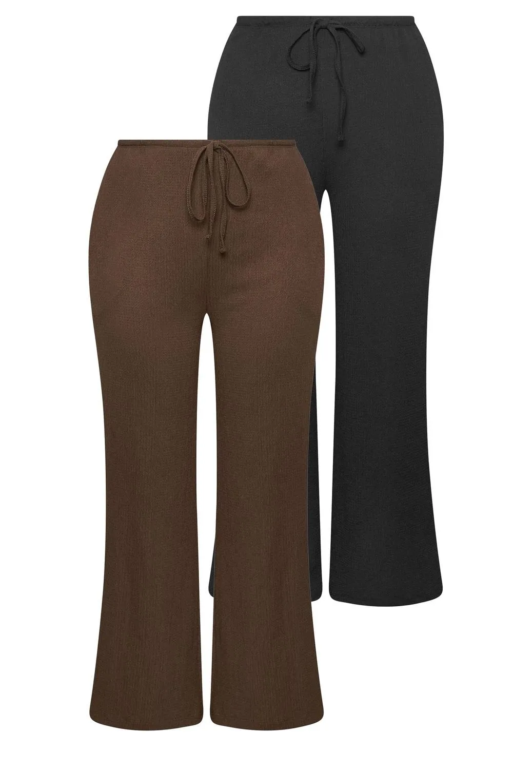 Pack Wide Leg Trousers - Multicolor - Size: 26-28 - Yours - FashionsVida